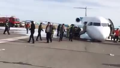 Астанада учак алдынкы шассиси жок конду-2