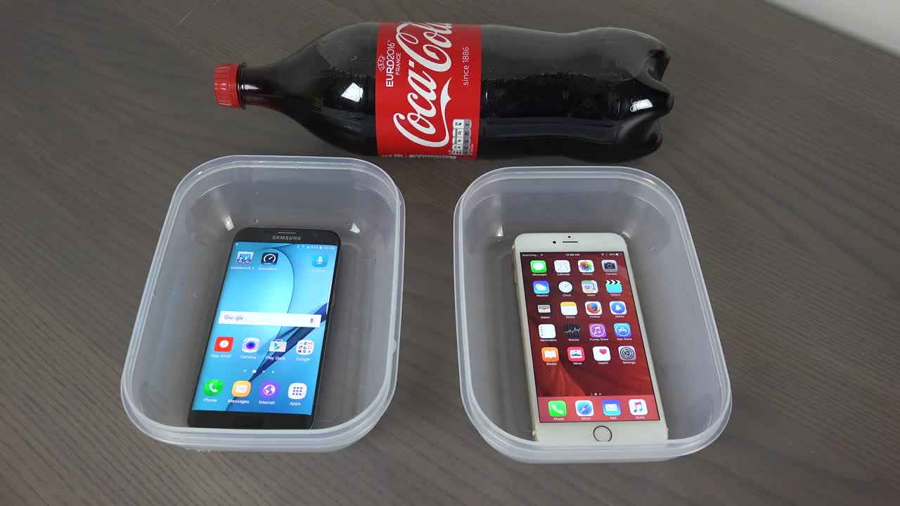 Кола куюп тоңдуруп көрдү, тест. Samsung Galaxy S7 Edge & iPhone 6S 