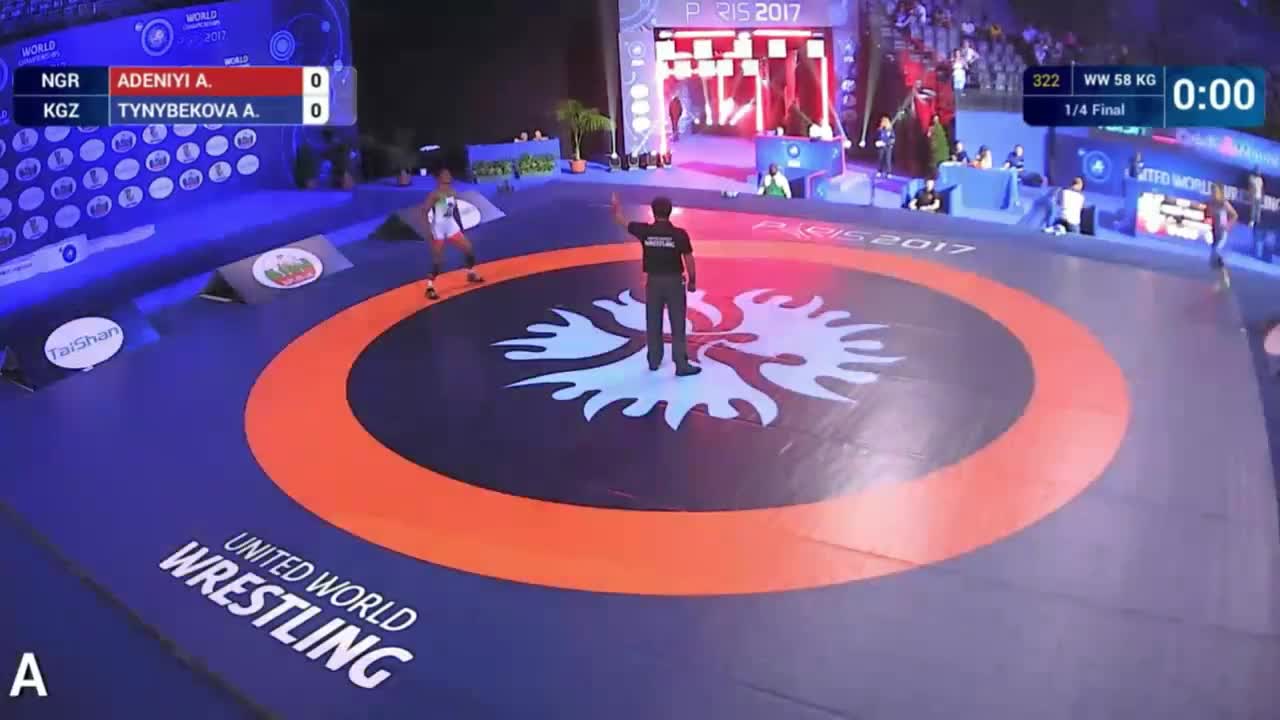 Айсулуу Тыныбекова vs Аденийи (Нигерия). Париж, 2017