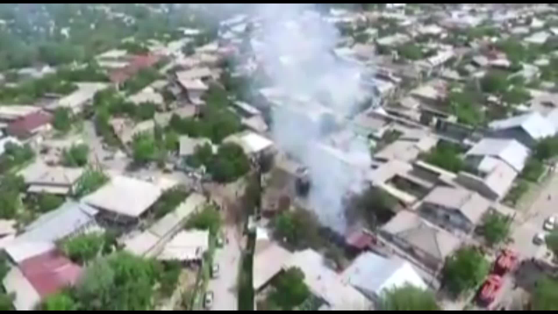 Ош шаарындагы турак үйдөн чыккан өрт