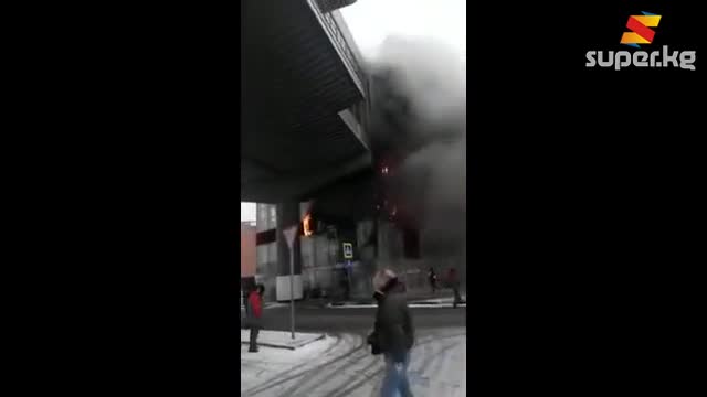 Москва шаарында "Мега Белая дача" соода борбору өрттөндү. 13.12.18
