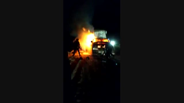 Чычканда күйгөн машинада 10 адам болгон