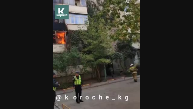 Көп кабаттуу батирден өрт чыкты 