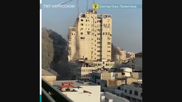 Израиль учактары Газа секторундагы көп кабаттуу имаратка абадан сокку урду