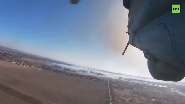  Орусия Украинанын армиясына Ка-52 тик учагы менен сокку урган видеосу