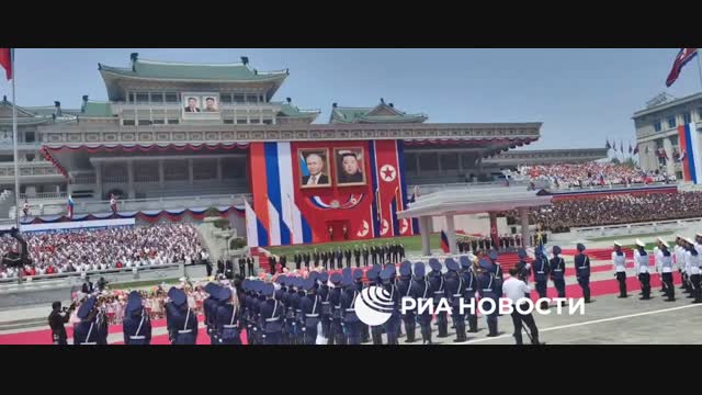 Пхеньяндыктар Орусиянын лидерин кантип тосуп алды