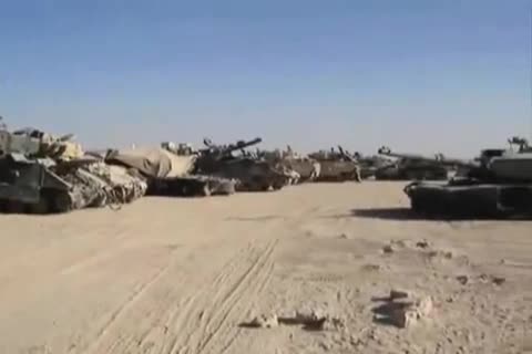 Ирактагы согуштан кийинки бузулган Абрамс танктары