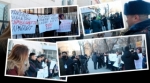 SUPER.KG порталынын кызматкерлери милициянын журналисттерге жасаган мамилеси боюнча нааразычылык акциясына чыгышты
