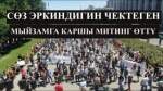 Сөз эркиндигин чектеген мыйзамга каршы митинг өттү